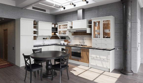 Кухня в светлых тонах