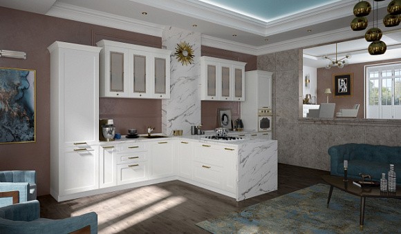 Светлая кухня в Санкт-Петербурге