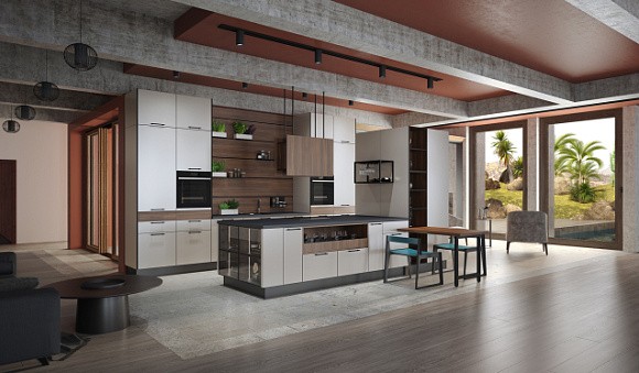 Светлая кухня в Санкт-Петербурге