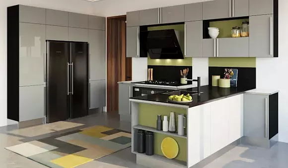 Серая кухня в Клину