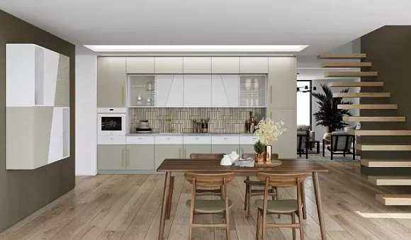 Светлая кухня в Санкт-Петербурге