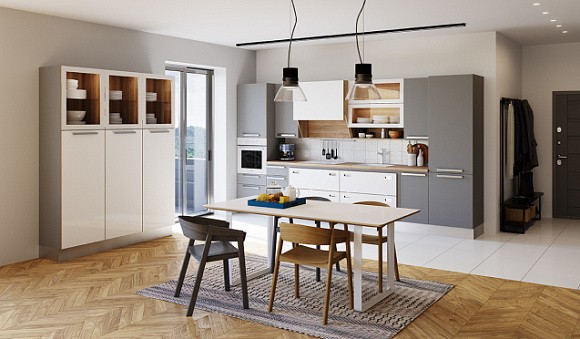 Светлая кухня в Санкт-Петербурге