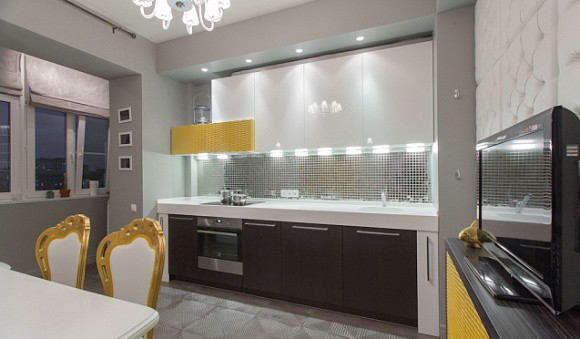 Глянцевая кухня в Санкт-Петербурге