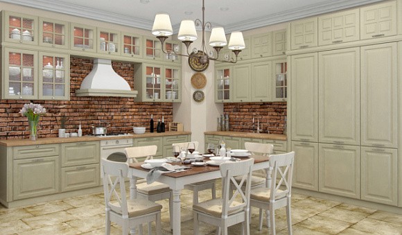 Бежевая кухня в Нальчике