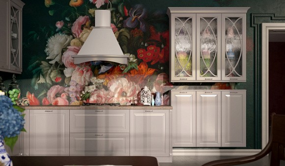 Светлая кухня в Санкт-Петербурге