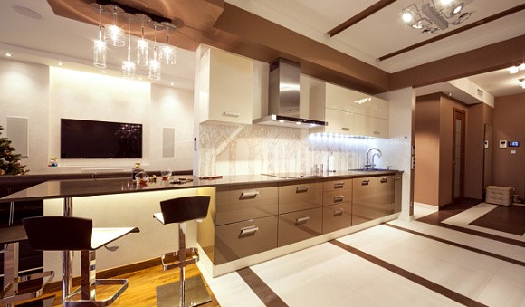 Бежевая кухня во Владикавказе