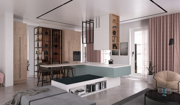 Светлая кухня в Санкт-Петербурге